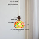 Pink and lavender mosaic glass ball led pendant light kitchen