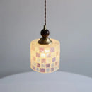 Pink and lavender mosaic glass ball led pendant light kitchen
