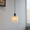 Pink and lavender mosaic glass ball led pendant light kitchen