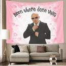 Pink and purple bulldog fun tapestry bedroom wall hanging