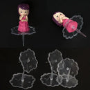 Pink and purple doll cake stands decoration – kitchen topper set