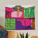 Pink and purple psychedelic hippie tapestry bedroom wall hanging