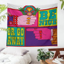 Pink and purple psychedelic hippie tapestry bedroom wall hanging