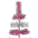 Pink & Silver Layered Tinsel Trees