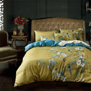 Pink and teal floral egyptian cotton bedding set bedroom duvet cover
