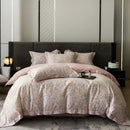 Pink and teal floral egyptian cotton bedding set bedroom duvet cover