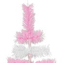 Pink & White Layered Tinsel Christmas Tree