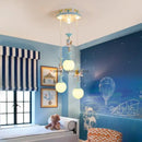 Pink and white unicorn led pendant ceiling light for children room