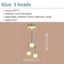 Pink and white unicorn led pendant ceiling light for children room