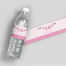 Pink Baby Clothes Water Bottle Labels