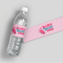 Pink Baby Feet Water Bottle Labels