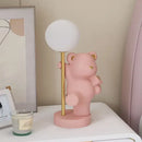 Pink bear princess desk night light – bedroom led lamp