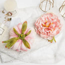 Pink big peony headwear artificial flowers for wedding decoration