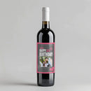 Pink Birthday Wine Label
