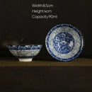 DecorBites™ Blue and White Porcelain Hand-Painted Tea Cups - Set of 1