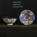 DecorBites™ Blue and White Porcelain Hand-Painted Tea Cups - Set of 1