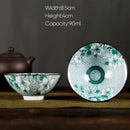 DecorBites™ Blue and White Porcelain Hand-Painted Tea Cups - Set of 1