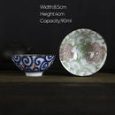 DecorBites™ Blue and White Porcelain Hand-Painted Tea Cups - Set of 1