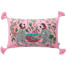 DecorBites™ Blue Lion Dog with Lemon Trees Lumbar Pillow Cover- GG Style Inspire