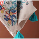 DecorBites™ Blue Lion Dog with Lemon Trees Lumbar Pillow Cover- GG Style Inspire