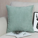 Pink & blue striped corduroy pillow cover living room decor