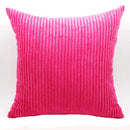 Pink & blue striped corduroy pillow cover living room decor