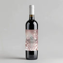 Pink Blush Bokeh Wine Label