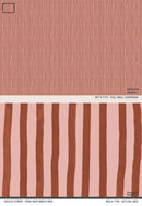 Dolce Stripe Wallpaper, pink and brick red