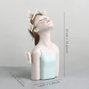 Pink butterfly fairy resin statue bedroom desktop figurine with tray