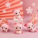 Pink cartoon deer resin figurines bedroom cake topper decor