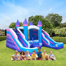 16FT Pink Castle Bounce House Combo With Double Water Slide (SAK84027)