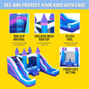 16FT Pink Castle Bounce House Combo With Double Water Slide (SAK84027)