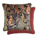 Pink cat print velvet throw pillow case with tassels living room