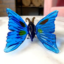 Pink & clear crystal butterfly figurine bedroom decor ornament