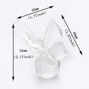 Pink & clear crystal butterfly figurine bedroom decor ornament
