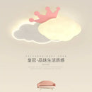 Pink crown cream clouds rainbow ceiling lamp bedroom decor