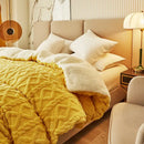 Pink diamond cashmere duvet cover bedroom plush blanket pink & white
