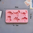 Pink dino silicone cake mold kitchen baking tray