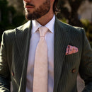 Pascal - Double Sided Silk Pocket Square - Blush
