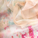 Meadow - Long Silk Scarf - Salmon Pink