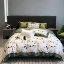 Pink floral eucalyptus lyocell flowers duvet set bedroom bedding