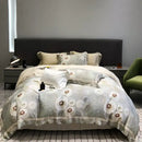 Pink floral eucalyptus lyocell flowers duvet set bedroom bedding