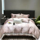 Pink floral eucalyptus lyocell flowers duvet set bedroom bedding