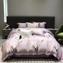 Pink floral eucalyptus lyocell flowers duvet set bedroom bedding
