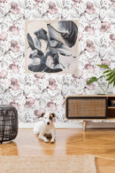 Elegant Pink Floral Wallpaper Fashionable