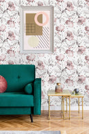 Elegant Pink Floral Wallpaper Fashionable