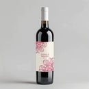 Pink Flowers Wine Label
