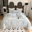 Pink french princess bedding set – bedroom lace ruffle decor