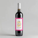 Pink Galentines Day Wine Label
