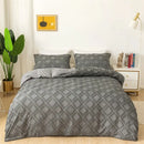 Pink geometric cut flowers quilted bedding set bedroom duvet cover